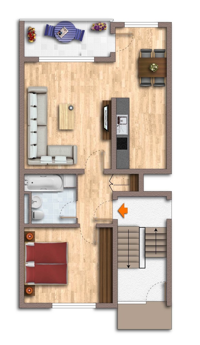Grundriss Etagenwohnung Bielefeld