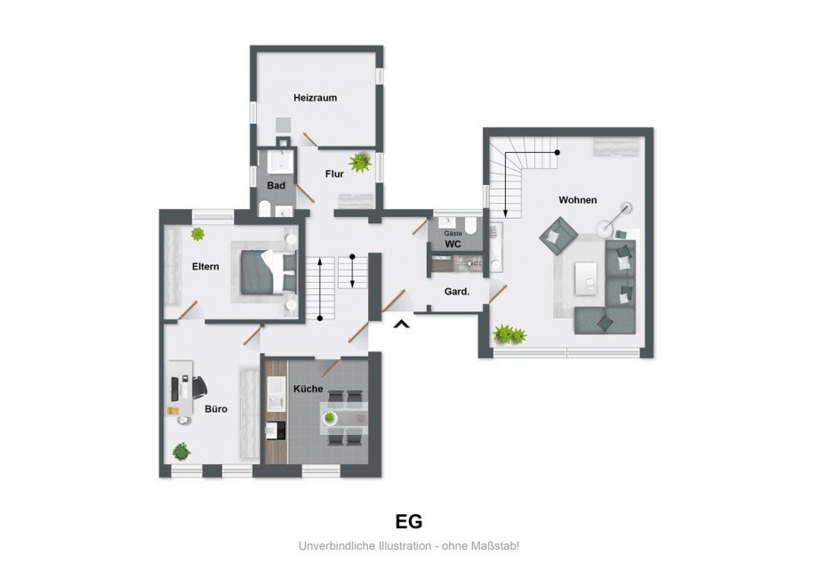 Grundriss EG Zweifamilienhaus Oerlinghausen
