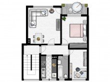Grundriss Verkauft: Attraktive 3-Zimmer-Wohnung mit Balkon N�he Meierteich