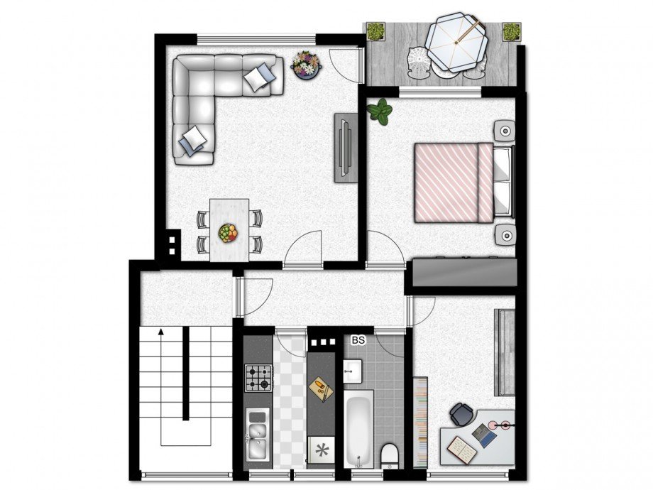 Grundriss Etagenwohnung Bielefeld / Gellershagen