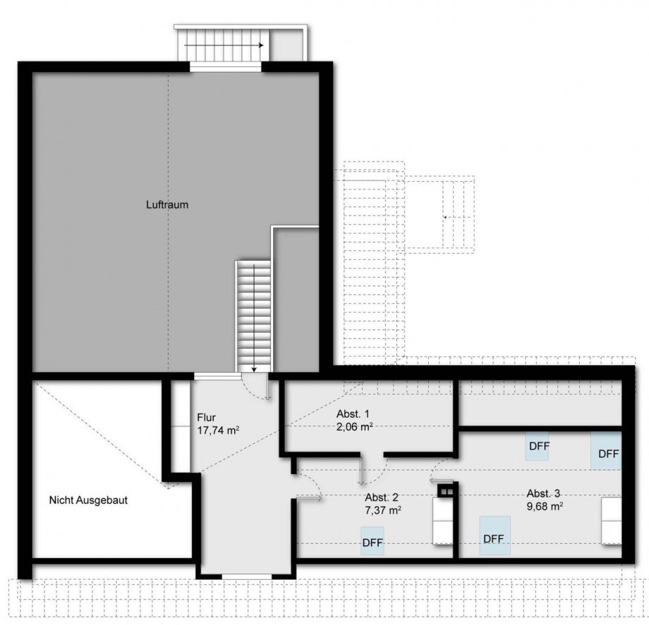 Grundriss DG Praxis Bielefeld