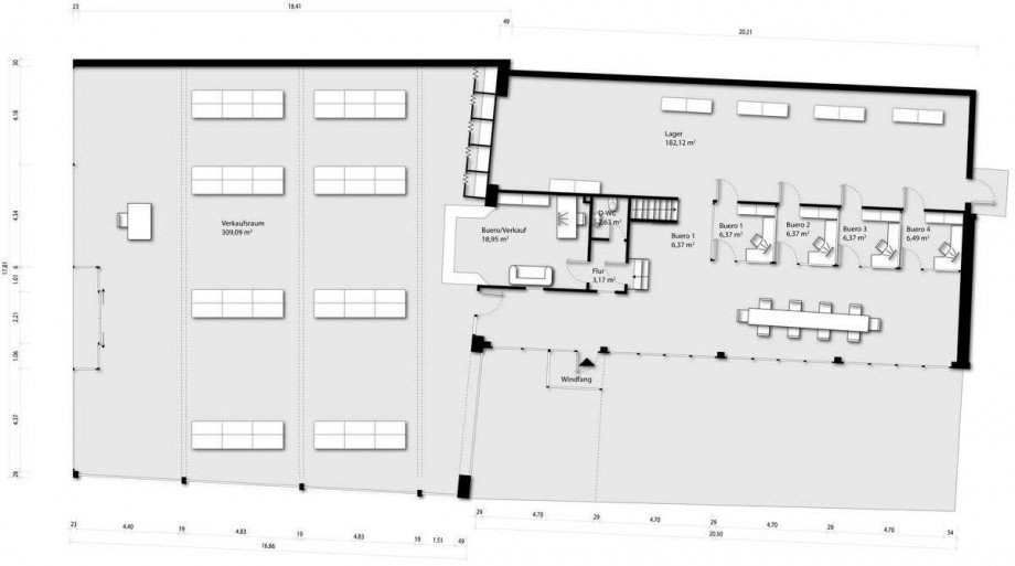 Grundriss Einzelhandel Bielefeld