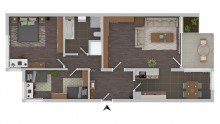 Grundriss Ruhige 3 Zimmer Wohnung - ab M�rz bezugsfrei! - mit Gr�nblick in Bielefeld - Gellershagen.