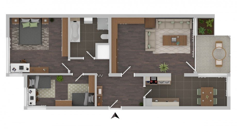 Grundriss Etagenwohnung Bielefeld