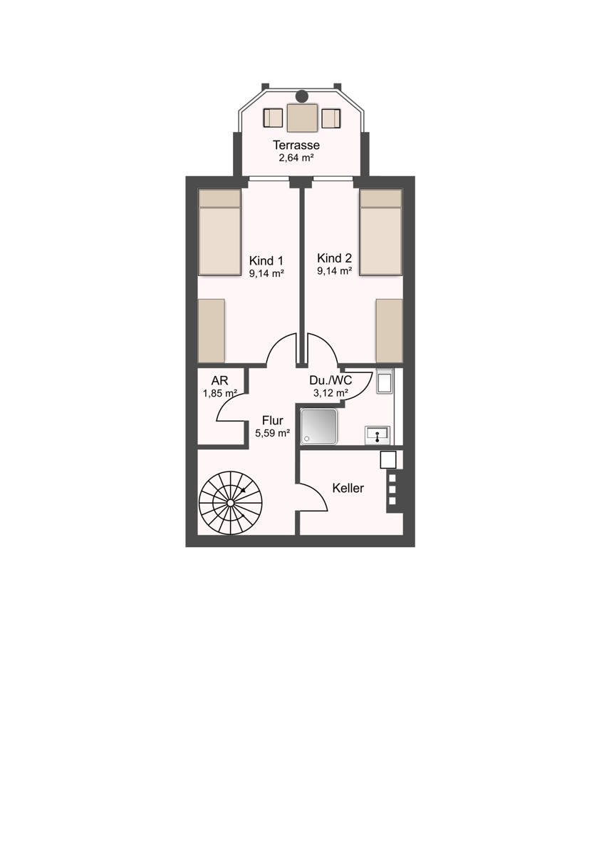 Untergeschoss Maisonettewohnung Bielefeld