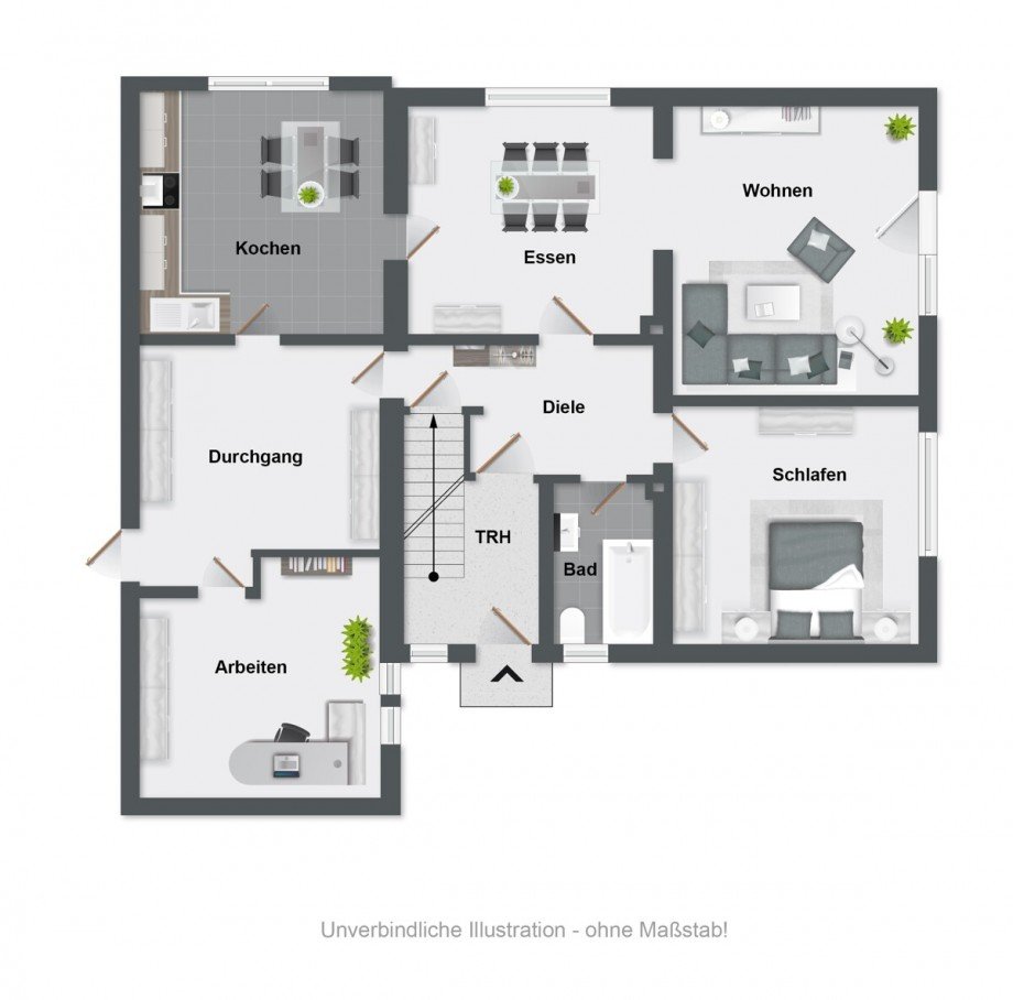 Grundriss Erdgeschosswohnung Herford / Herford Schwarzenmoor