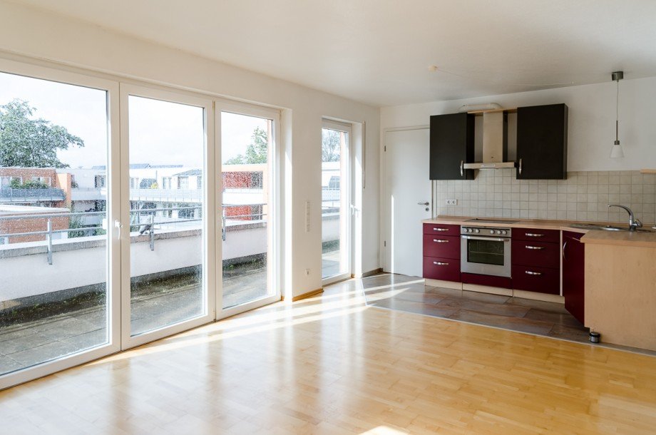 Wohnzimmer - K�che Dachgeschosswohnung Bielefeld