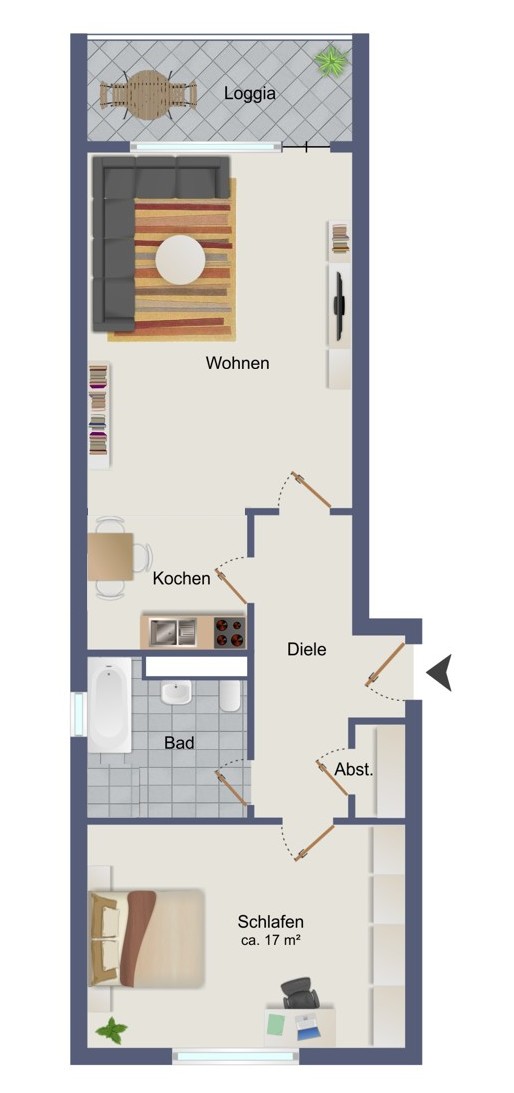 Grundriss Etagenwohnung Bielefeld