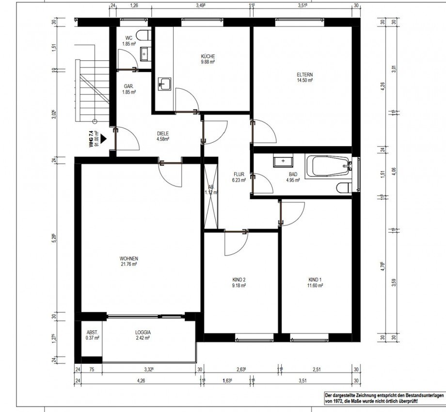 Grundriss Etagenwohnung Bielefeld