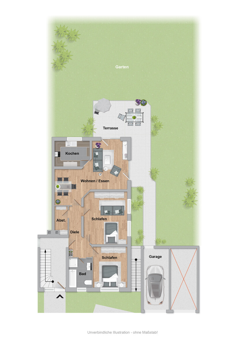 Grundriss Erdgeschosswohnung G�tersloh / Avenwedde