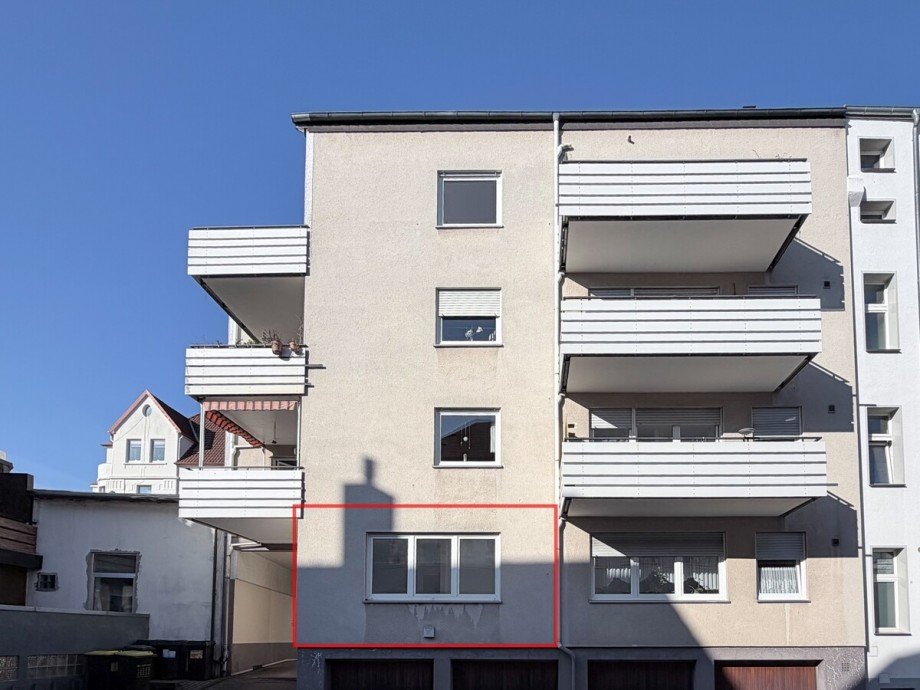 Geb�uder�ckseite Erdgeschosswohnung Bielefeld / Mitte