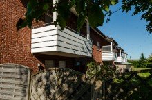 Geb�uder�ckseite Charmantes City-Appartement, TG-Stellplatz, 1.OG mit S�dbalkon am Nordpark/Meierteich - Bezugsfrei!