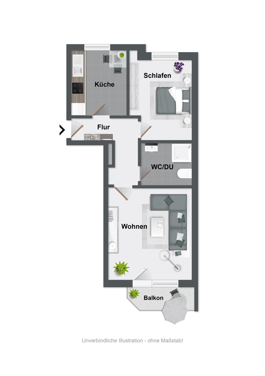 Grundriss Etagenwohnung Bielefeld / Gellershagen