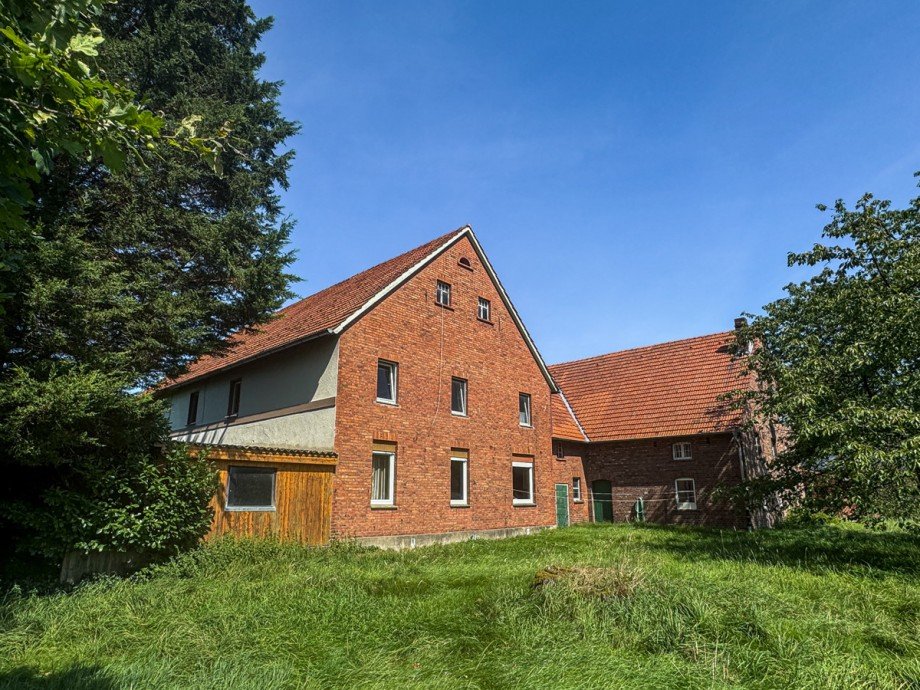S�dansicht Wohnhaus Bauernhaus Halle
