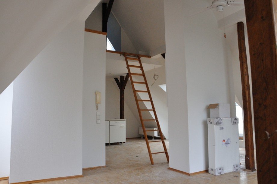 Wohnraum-K�che-Spitzboden Dachgeschosswohnung Bielefeld