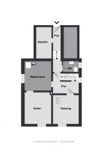Grundriss KG Stilvolles Einfamilienhaus mit 2 Garagen, neuer Gasheizung und  TOP Einbauk�che in BI-Brackwede