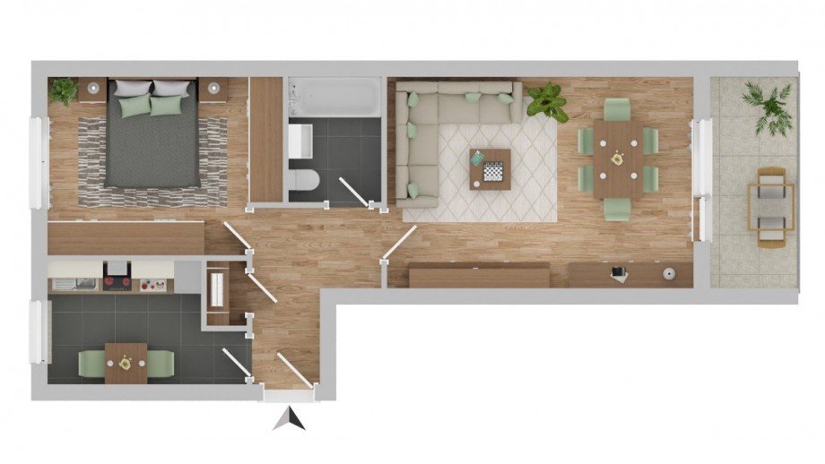 Grundriss Erdgeschosswohnung Bielefeld