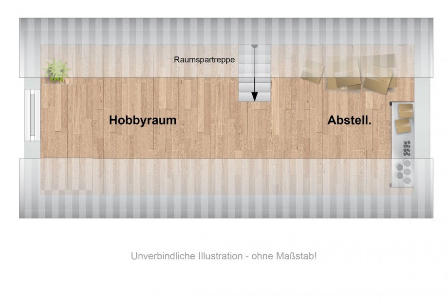 Skizze Spitzboden Dachgeschosswohnung Bielefeld / Milse