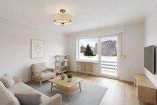 Visualisiertes Beispielfoto - Wohnzimmer Gem�tliche 2-Zimmer Wohnung mit Balkon und Tiefgarage in gefragter Lage von Bielefeld - Gellershagen