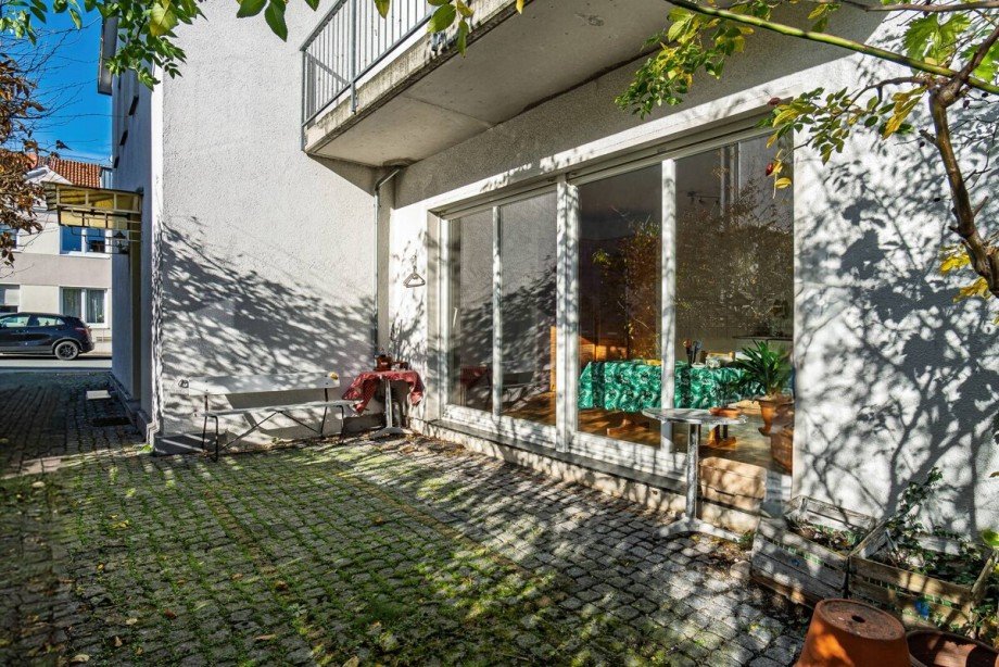 Terrasse Doppelhaush�lfte Bielefeld