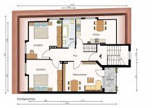 Grundriss DG Wundersch�nes 3 Familienhaus am Ostpark!