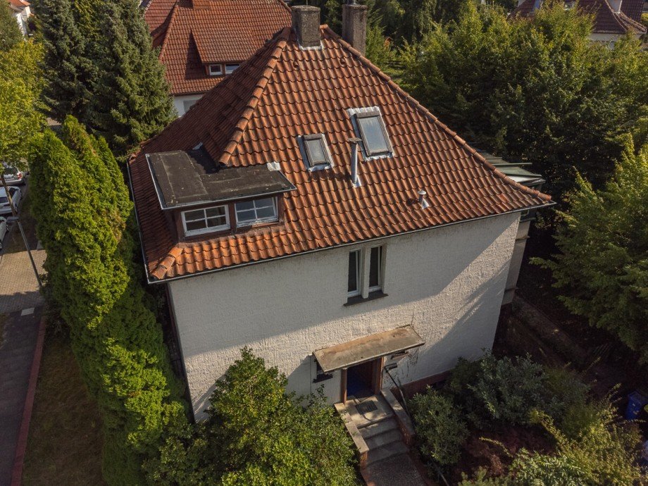 Luftbild Hauseingangsseite Haus Herford