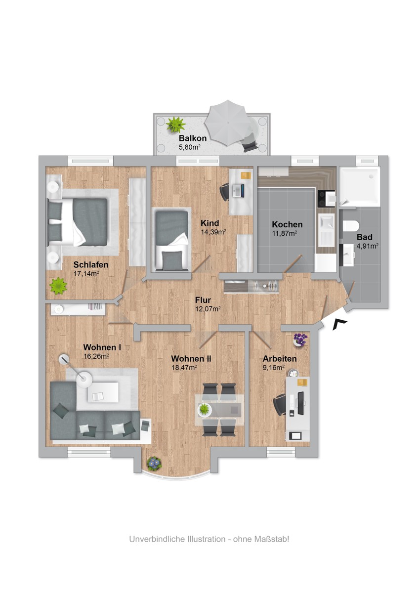 Grundriss Etagenwohnung Bielefeld