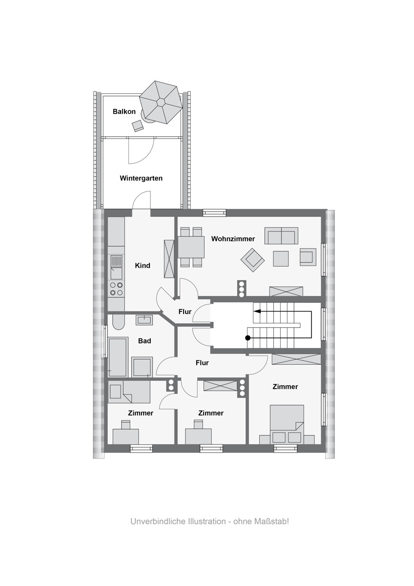 Grundriss OG Haus Bielefeld