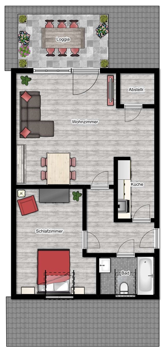 Grundriss Dachgeschosswohnung Bielefeld