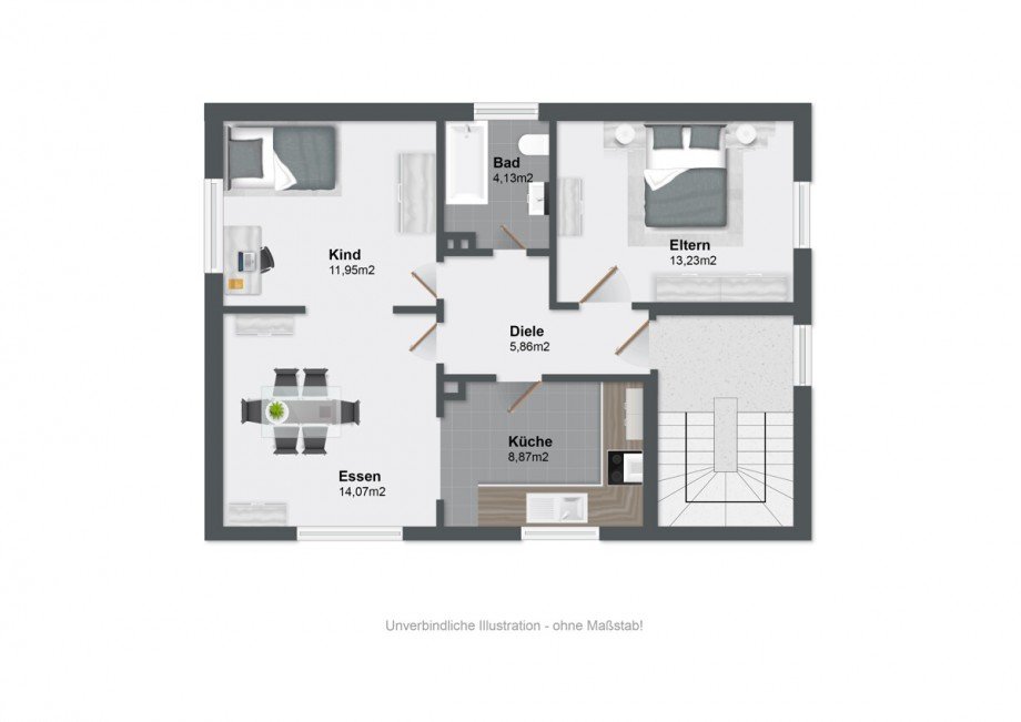 Grundriss OG Zweifamilienhaus G�tersloh