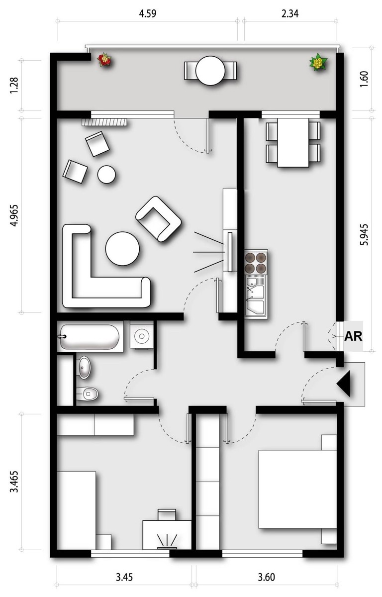 Grundriss Etagenwohnung Bielefeld