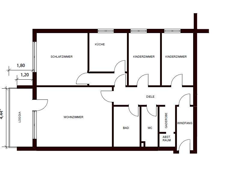 Grundriss Erdgeschosswohnung Bielefeld