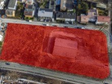 Drohnenaufnahme mit farbiger Markierung Seltene Chance an der A2: 8.517 m� Gewerbegrundst�ck in Bestlage von Bielefeld - Sennestadt