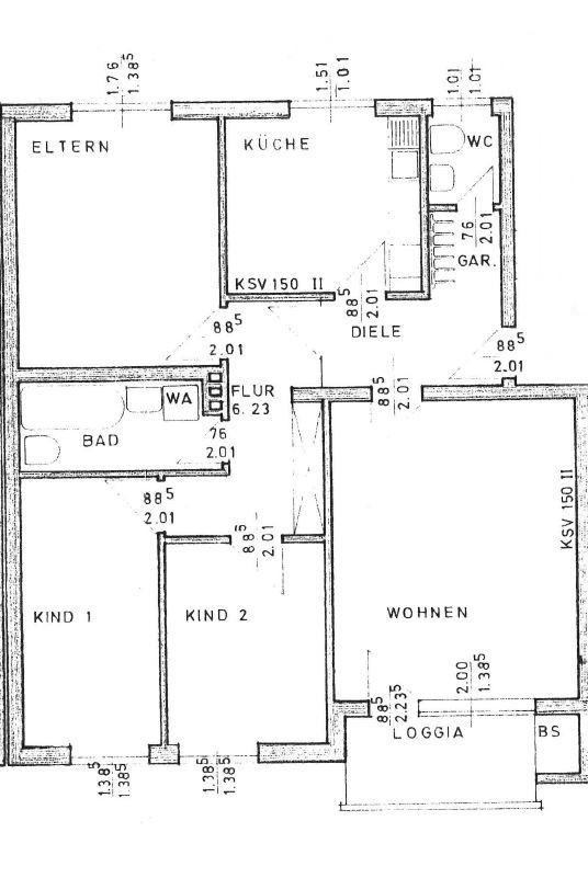 Grundriss Etagenwohnung Bielefeld