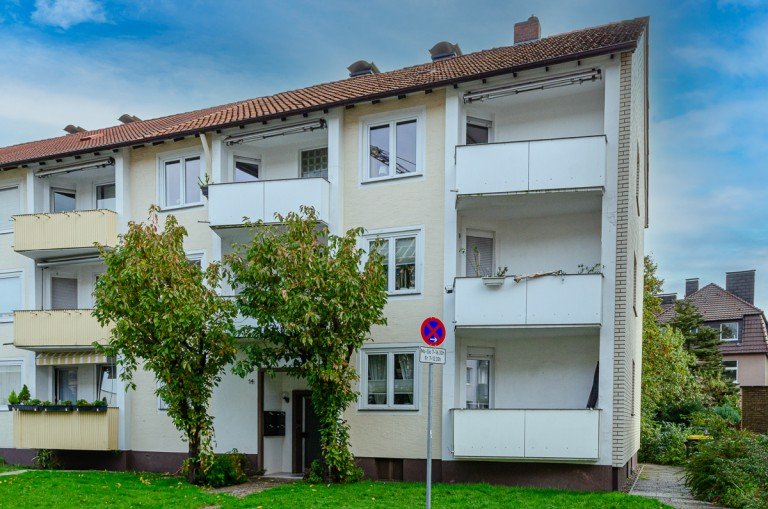 Au�enansicht vorne Bielefeld Etagenwohnung 2 Zimmerwohnung in 1 A Lage in Bielefeld Mitte-Ost