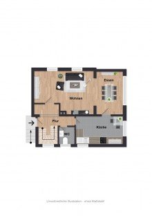 Grundriss EG Charmantes EFH mit Garage & gro�em Garten mit Bauplatz in Top-Lage von Hardissen