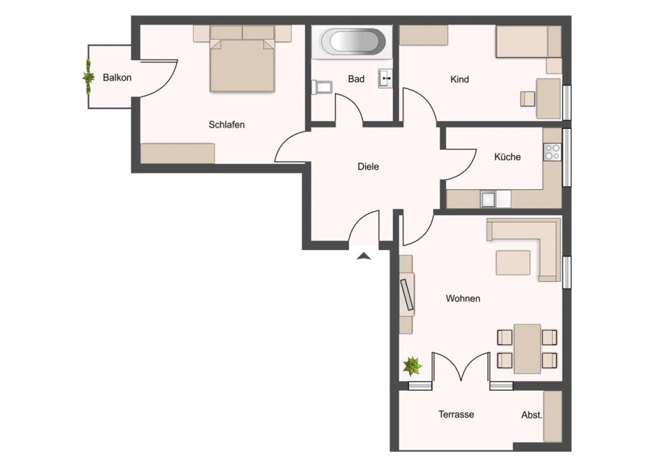 Grundriss Etagenwohnung Bielefeld