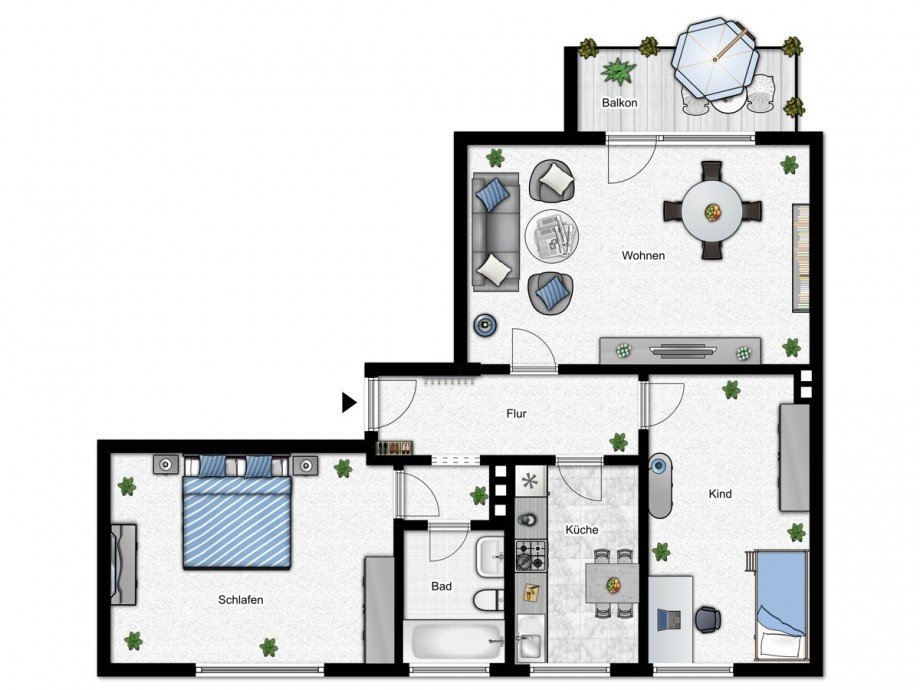 Grundriss Etagenwohnung Bielefeld