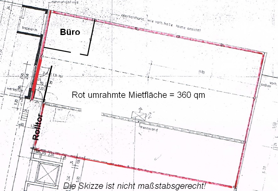 Skizze Halle / Lager / Produktion Bielefeld