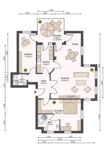 Grundriss Traumhafte 3- Zimmer-Erdgeschosswohnung im Bielefelder Westen (Dornberger Str.)