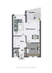 Grundriss EG �rmel hoch in Bielefeld-Babenhausen - Haus mit Top-Aufteilung, g�nstiger Erbpacht und Garage!