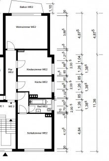 Grundriss Einzigartige Gelegenheit! Sch�ne 3- Zimmer-Erdgeschosswohnung mit Garten N�he Nordpark
