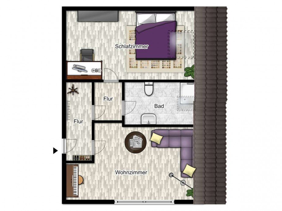 Grundriss Dachgeschosswohnung Bielefeld