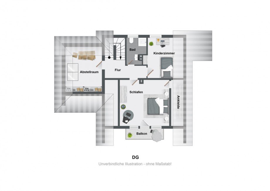Grundriss DG Einfamilienhaus Bielefeld