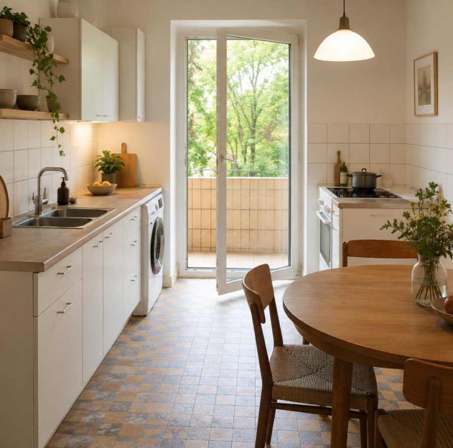 K�che - KI-visualisiertes Beispielbild Etagenwohnung Bielefeld