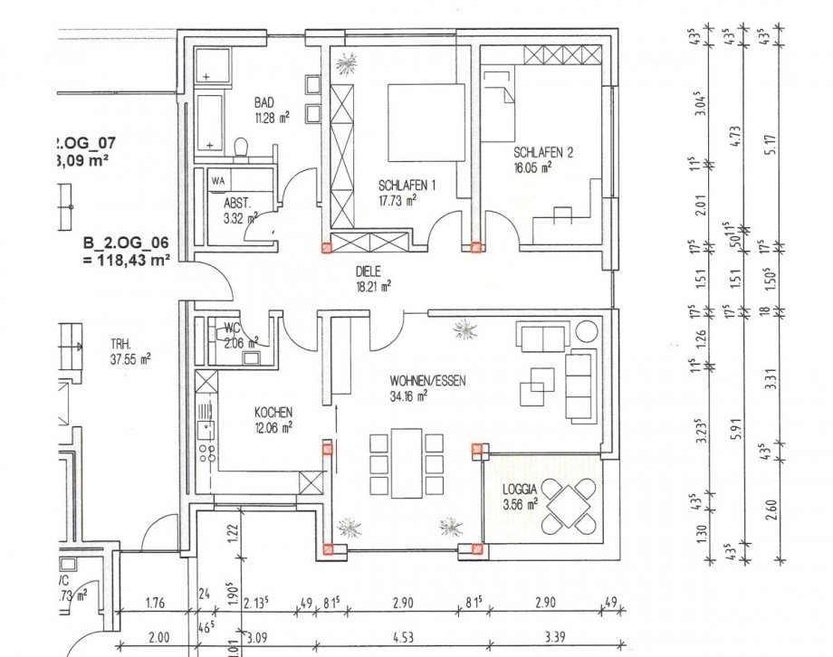 Grundriss Etagenwohnung Bielefeld