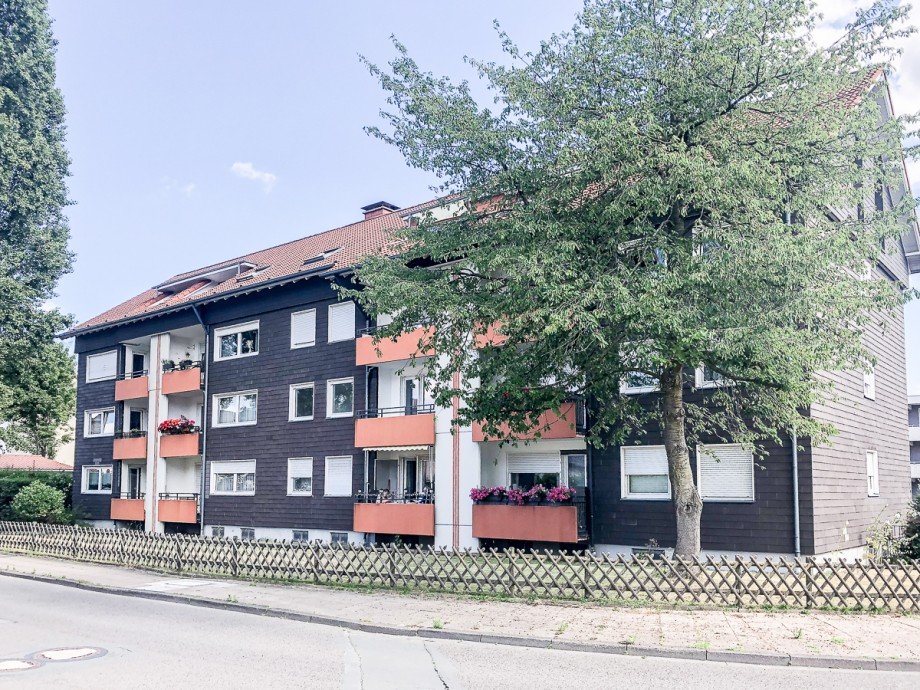 Au�enansicht Balkonseite Etagenwohnung Bielefeld