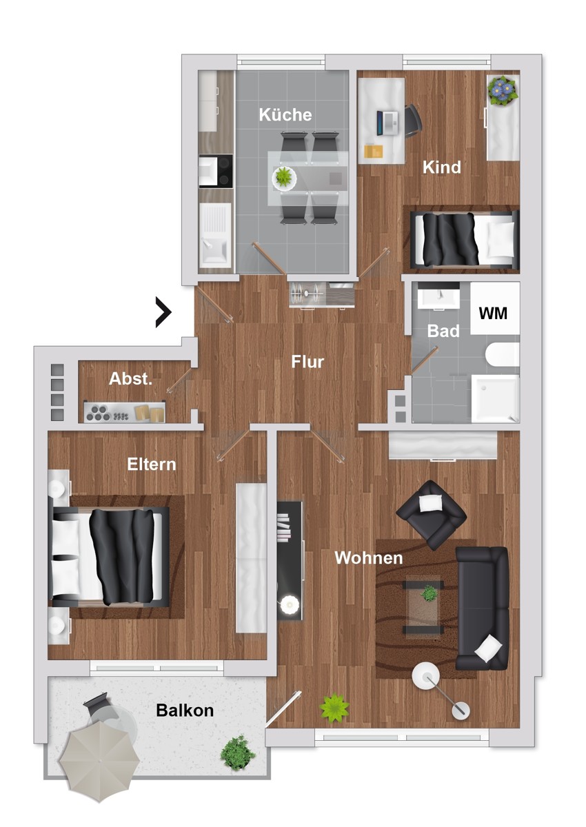 Grundriss Etagenwohnung Bielefeld