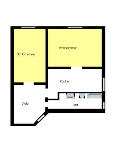 Grundriss 2 Zi 65 qm Etagenwohnung Bielefeld