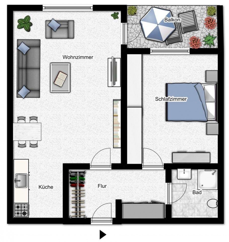 Grundriss Erdgeschosswohnung Bielefeld